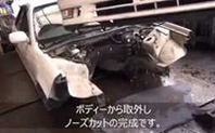 買取りした廃車の解体・リサイクル作業の風景3（動画）
