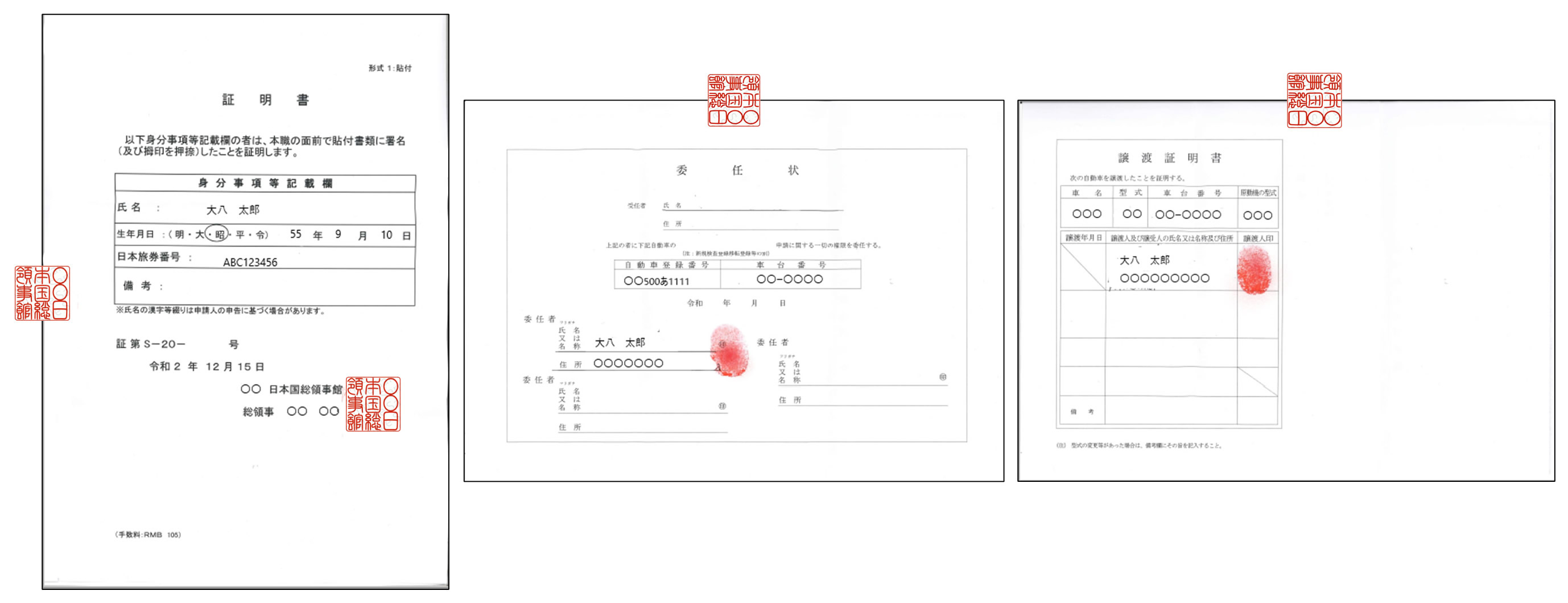 サイン証明書 写真